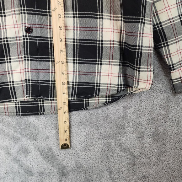 Dixxon Flannel Co Cro-Mags Alpha Omega Shirt Mens Large Black White Red Plaid - Picture 5 of 12